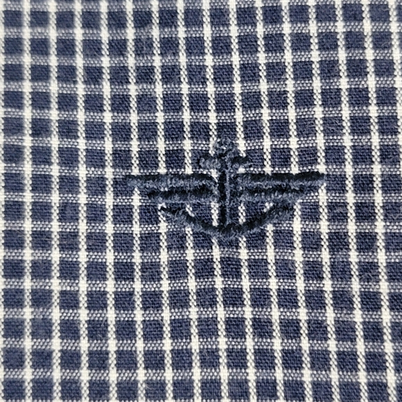 Dockers Blue & White Checkered Long Sleeve Button Up Shirt Men's Size XXL - Picture 3 of 9